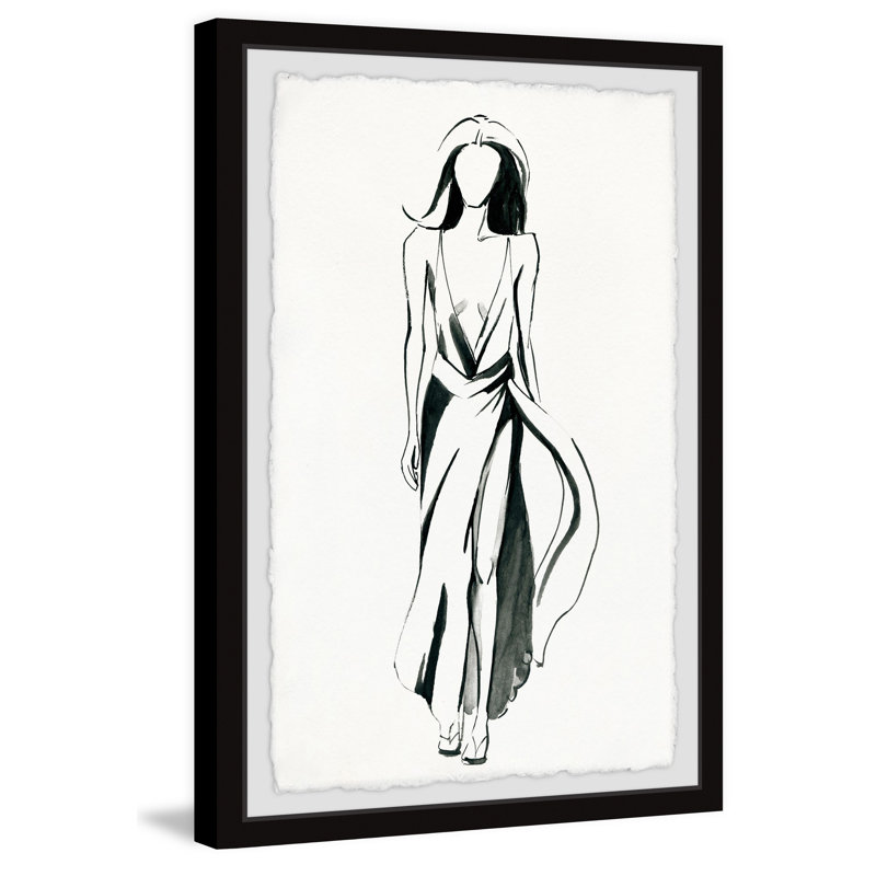 Col en V par Marmont Hill - peinture encadrée, H 30 po x l 20 po x P 1,5 po