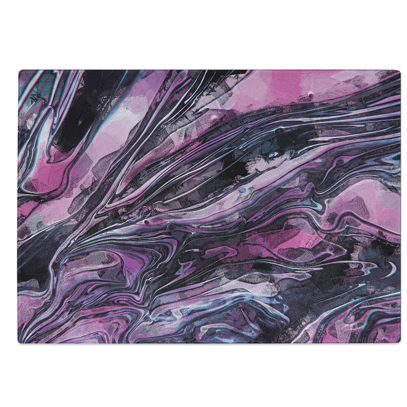 Tempered Glass River of Colour Chopping Board, 39 cm W x 28.5 cm L