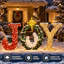Crèche de jardin lumineuse de 1,16 m (3,8 pi) avec 210 lumières DEL, panneau de jardin étanche pour pelouse ou porche