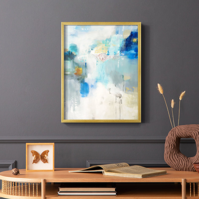Celeste Motion I, reproduction encadrée - bois massif, H 10 po x l 8 po, Or