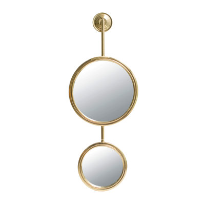2 Circle Mirrors For Wall Decor, Unique Contemporary Wall Mirror For Living Room Bedroom Entryway,11" X 28.5"