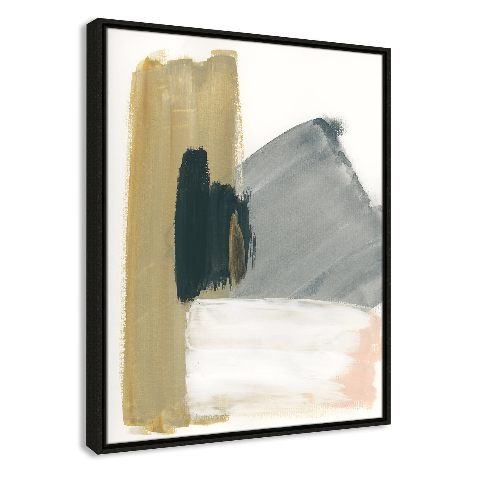 Herma "Marble Block Symmetry II" Print, 29.5" H x 23.5" W x 2" D, Espresso Framed