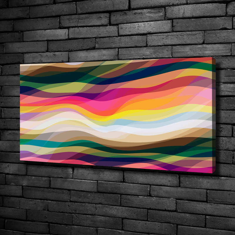 Waves Abstraction - Wrapped Canvas Print