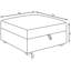 Gris avec motif carré, revêtu de tissu doux, 21 po x 39 po x 39 po, qualité de rangement pratique pour le bureau