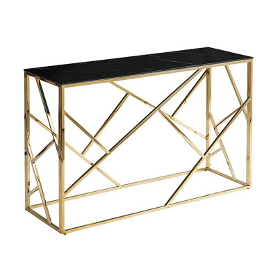 Ahed 40.00cm Glass Top Console Table