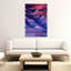 Undulating Color Waves Abstract Colorful Dramatic Violet Landscape Nature Wall Art Print 1 Piece Wrapped Canvas Wall Art-1075362060