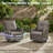 Wicker Patio Furniture Set- 4 Pieces Swivel Patio Chairs,PE Rattan Outdoor Rocking Chairs Porch Furniture for Garden Deck-87763115-87763116