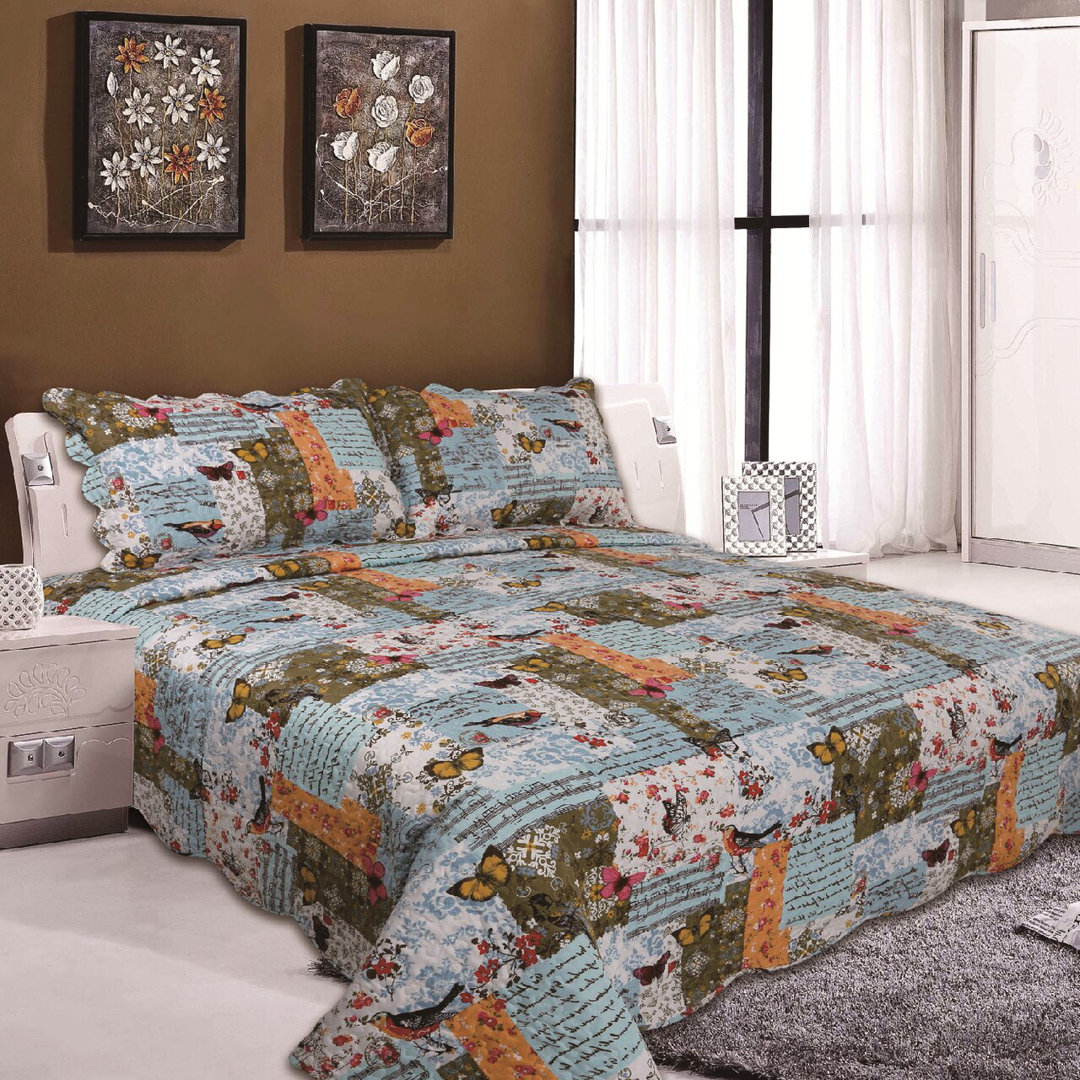 Swilley Blue Polyester Modern & Contemporary Bedspread