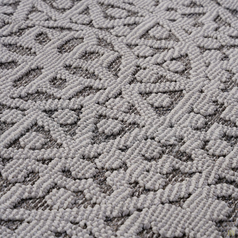 Tapis intérieur / extérieur Collection 4X6 Medallion, Rectangle 4 pi x 6 pi 2 po