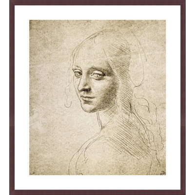 Study for the Head of a Girl by Leonardo da Vinci -Framed Giclee Print