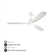 Auravista 52 In. Indoor Oak Blades Ceiling Fan Chrome Housing With LED Light Bulbs And Remote Control