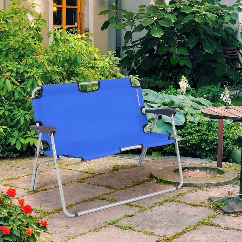 Banc de parc à 3 couches flottant oasis, Bleu