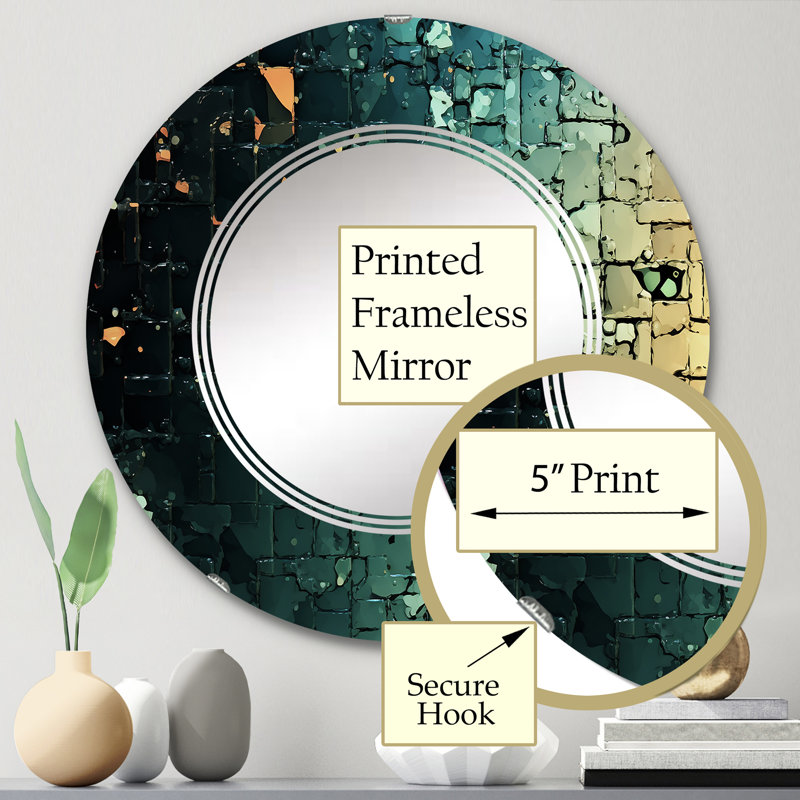 Miroir mural sans cadre Prasann, 24 po x 24 po