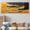 «Bold Mustard Yellow Tranquility - Abstract», ensemble de 5 décorations murales abstraites