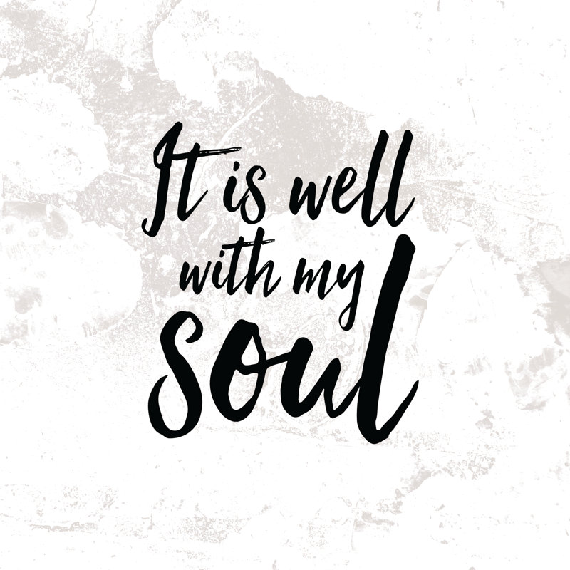 It Is Well With My Soul Texture - Wrapped Canvas Print, 30cm H x 30cm W x 3.8cm D