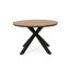 Table de salle à manger d'extérieur, plateau en bois d'acacia et pieds en métal