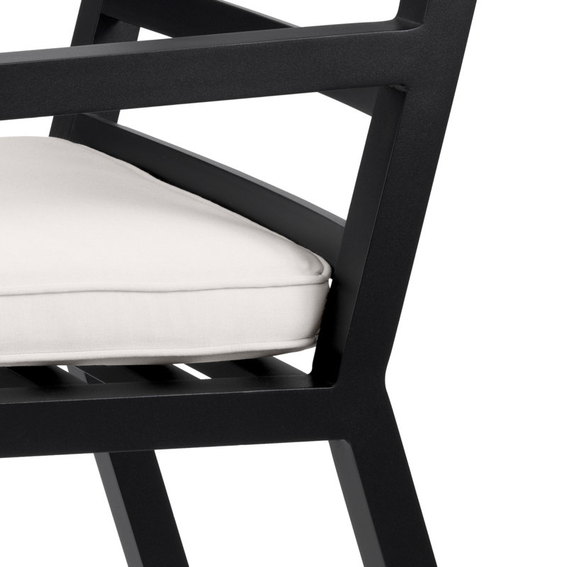 Delta Outdoor Dining Armchair, Black