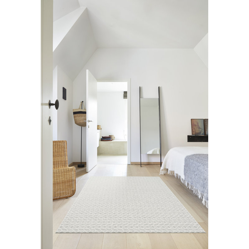 Armonk Geometric Wool Hand Woven Area Rug, Rectangle 140cm x 200cm