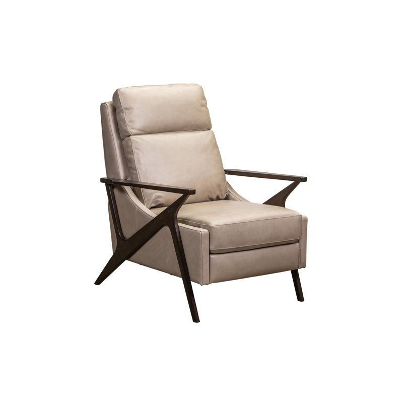 Fauteuil inclinable en cuir Muril, Brun clair