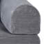 Lit convertible de 75 pouces, 21 pouces de mousse à mémoire comprimée, fausse fourrure, salon, usage domestique, gris cendré, microfibre, canapé-lit pliable 3 places sans dossier, avec mousse et 2 oreillers, pour petits espaces