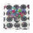 Pistils Metal Bouquet Cotton Sateen Cocktail Napkins