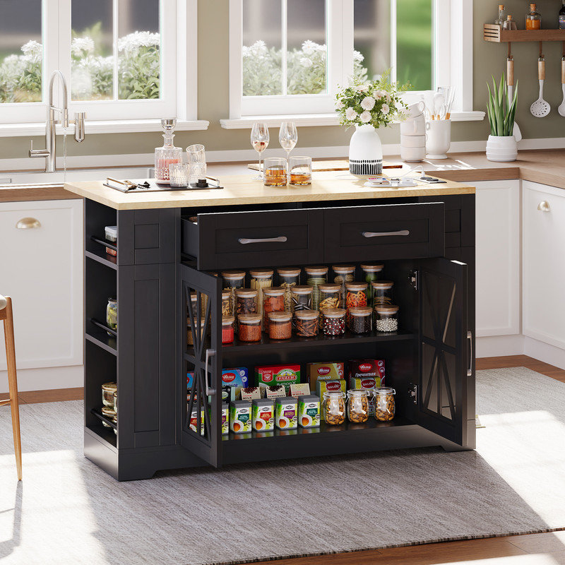 Kitchen Island, Black