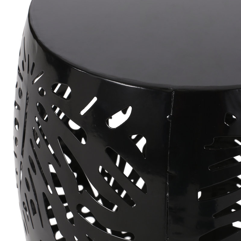 Metal End Table -Large, Black