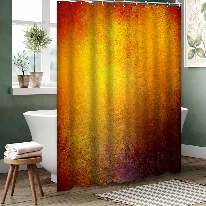 Rideau de douche rouge imperméable, rideaux de douche pour la salle de bain avec 12 crochets, 72" L x 78" W