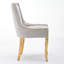 Ensemble de 2 chaises en chenille avec pieds courbés et garniture de rivets-850076433