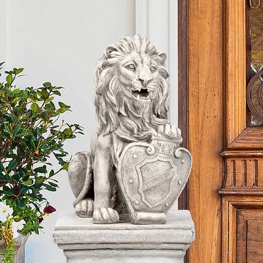 Design Toscano Castello di Rocca Left Roaring Lion Statue & Reviews