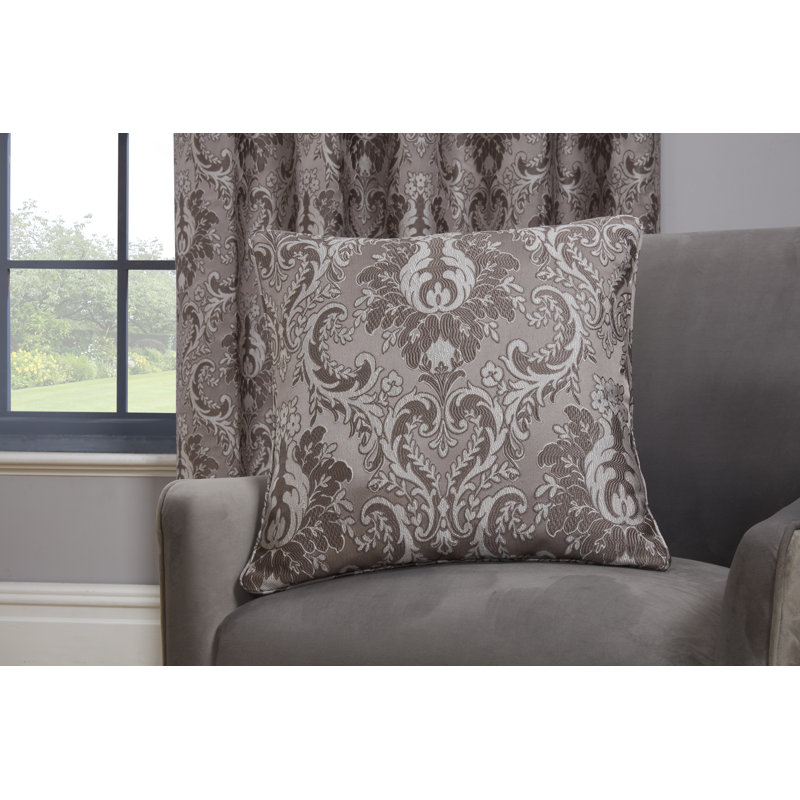 Matterson Damask Square Cushion, Charcoal