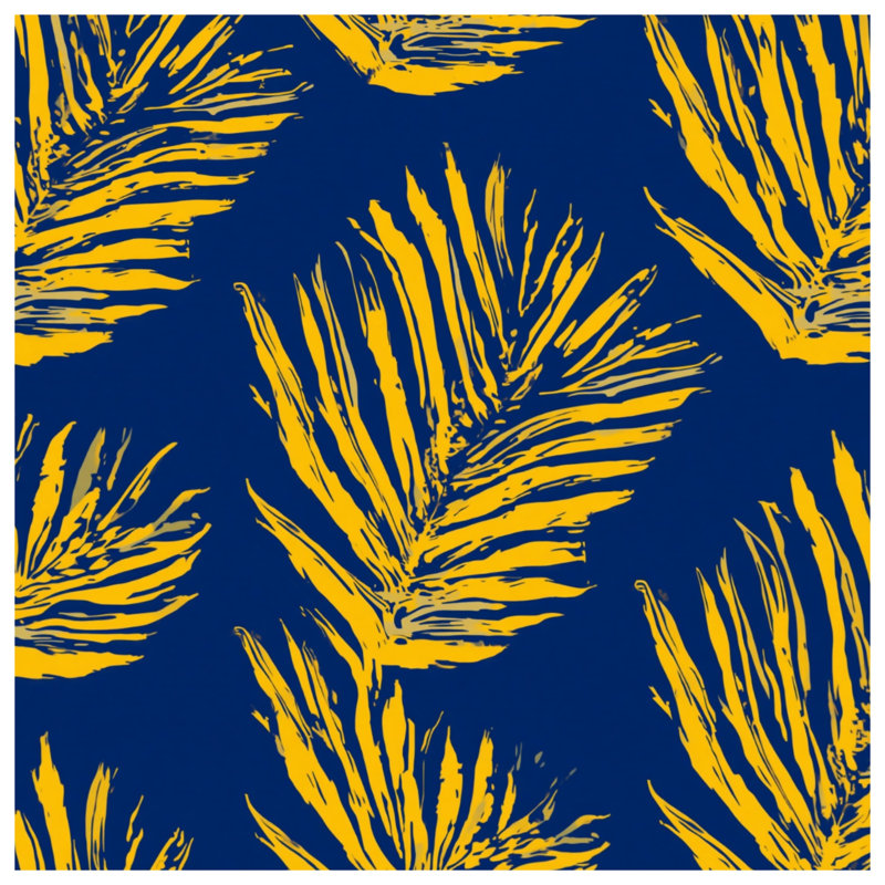 Édredon feuilles de palmier jaune, Twin