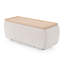 Freya - Canapé modulaire en tissu beige moderne avec console