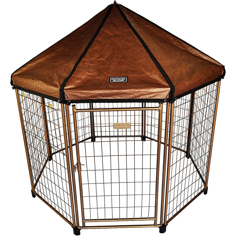 18'' H Panel Metal Yard Kennel With Door