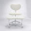 Chaise de méditation Plus, chaise à jambes croisées avec roulettes, chaise adaptée aux personnes atteintes de TDAH, chaise de bureau à jambes croisées avec soutien lombaire et repose-pieds réglable, conception flexible pour les personnes agitées, ivoire