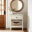 Table de chevet crème antique-1116004695
