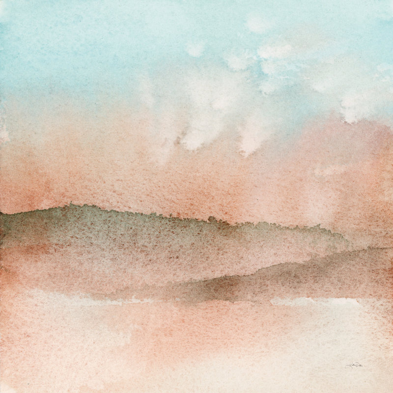 Desert Landscape I Crop by Katrina Pete - Wrapped Canvas Painting, 30cm H x 30cm W x 3.8cm D