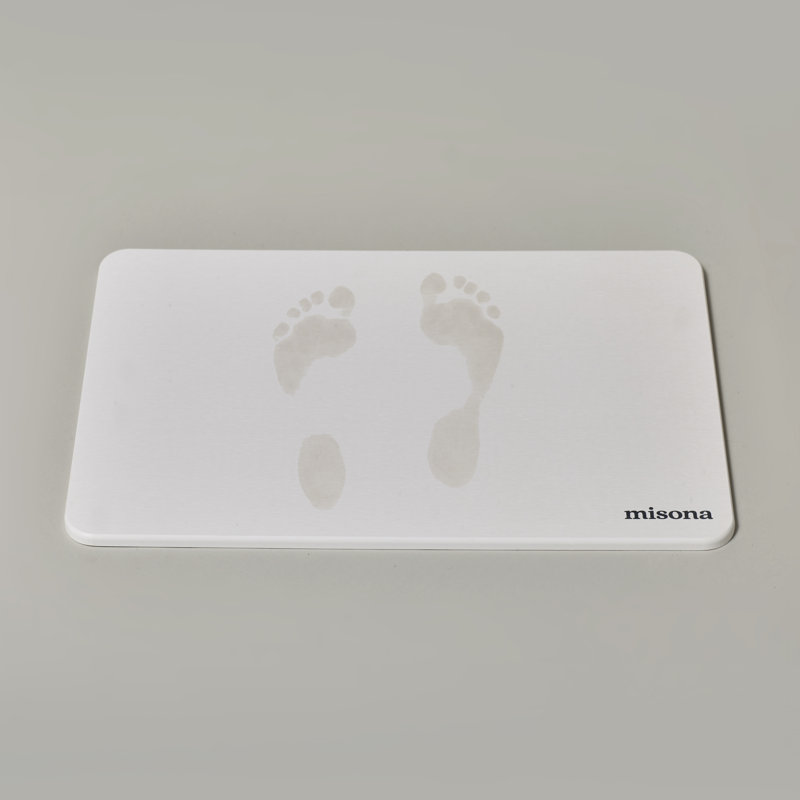 Misona Diatomite Stone Bath Mat, White