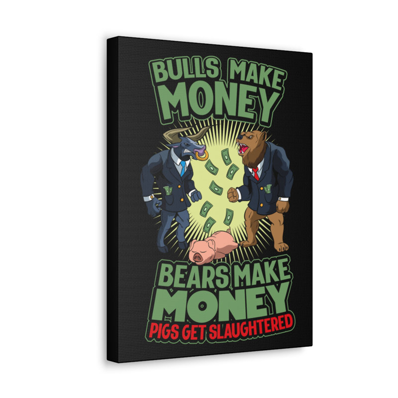 Stock Market - Wrapped Canvas Print, 41cm H x 30cm W
