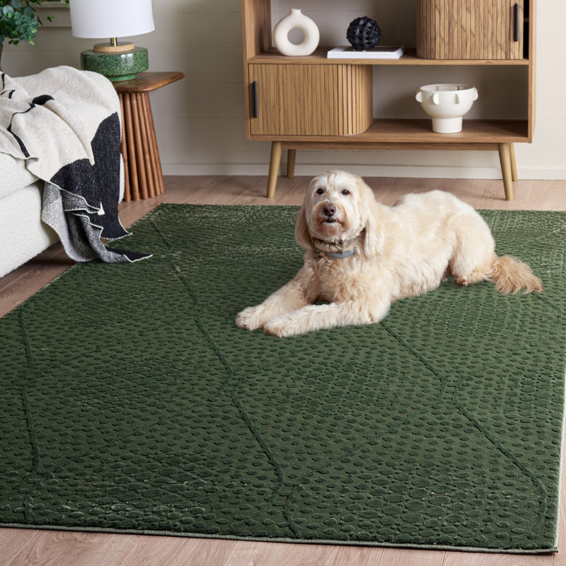 Revive 108 Area Rug In Green, Rectangle 5'3" x 7'7"