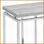 Chêne naturel Table basse chromée de salon industriel avec tablette ouverte