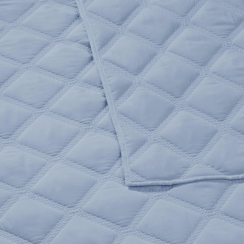 Ensemble de courtepointe Everyday 3D Puff, Courtepointe grande + 2 taies décoratives, Gris