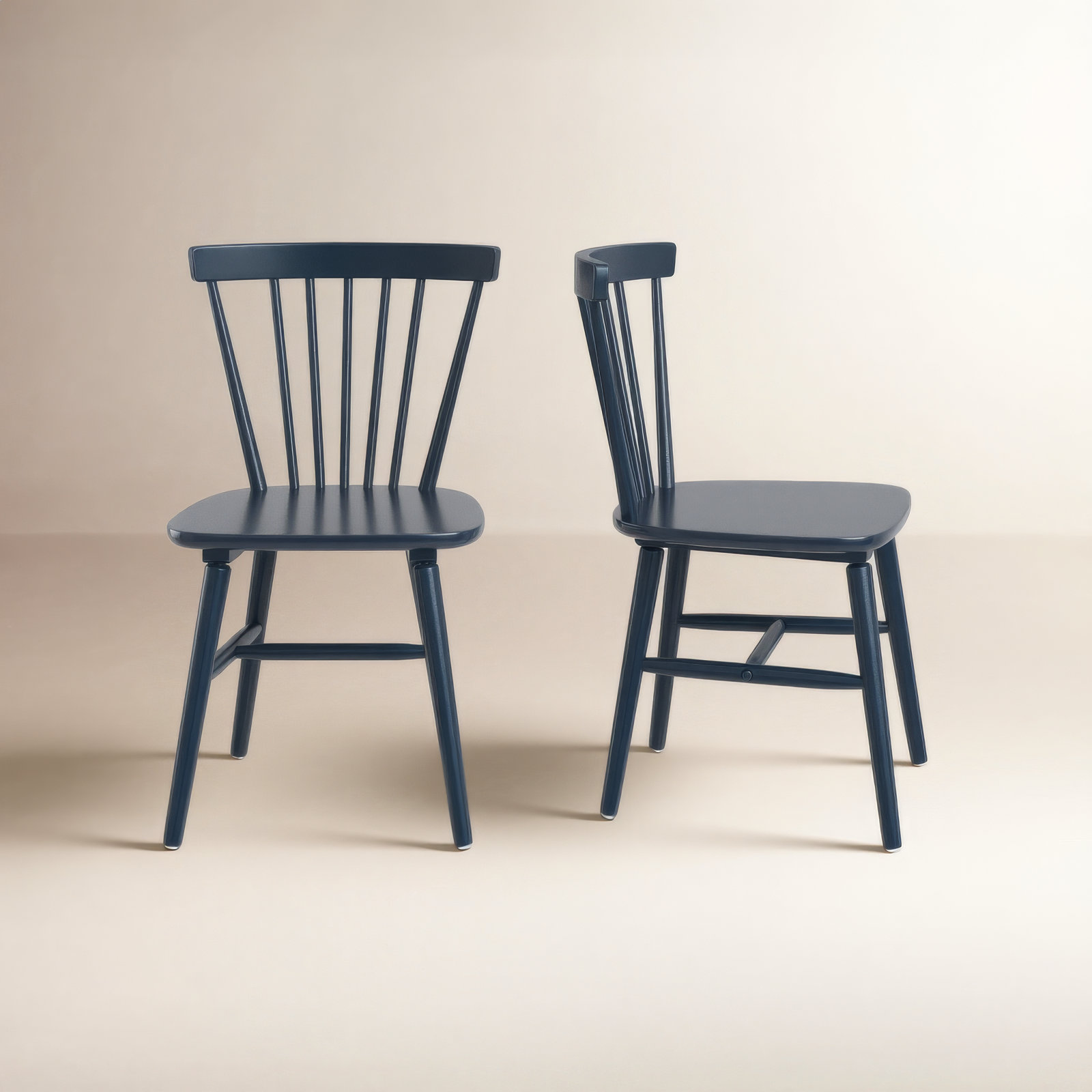 Antoya Solid Wood Dining Chair, Navy