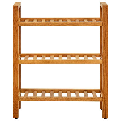 6 Pair Solid Wood Shoe Rack