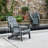 Grey, Folding Adirondack Chair, Wood Grain Composite Material, Equipped With Double Cup Holders, Outdoor Patio/Pool Lounge Chair.-219512834