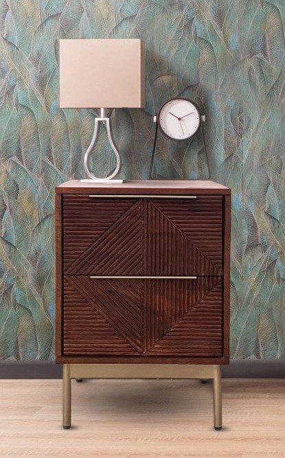 Garvyn 38cm W Solid Wood Bedside Table