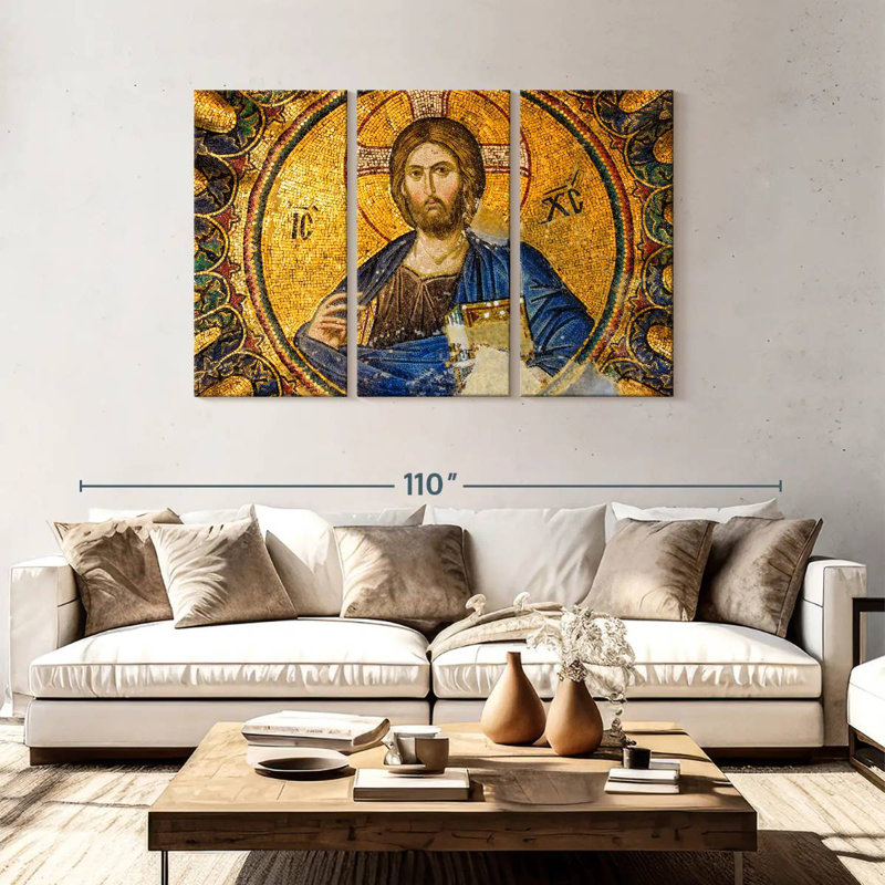 Adella Chora Church, mosaïque de Jésus, H 48 po x l 74 po