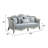 Upholstered 36 " Linen and Fabric Sofa
