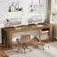 Bureau pour deux personnes, bureau de direction extra long 86,6 po