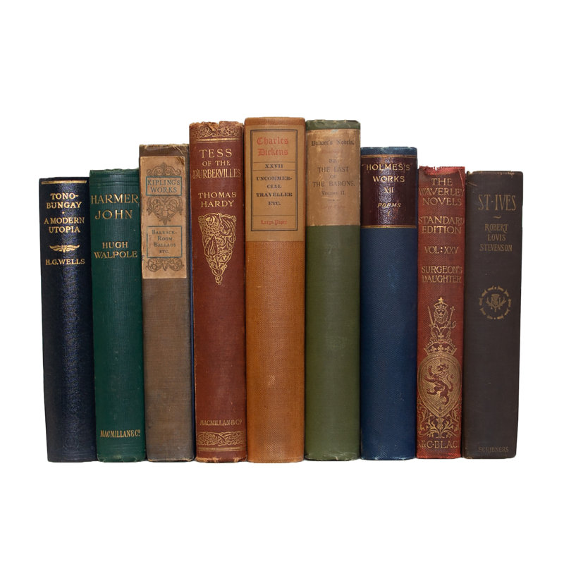 Decorative Books - Vintage British Classics Book Bundle - 1 Foot of Subject Books